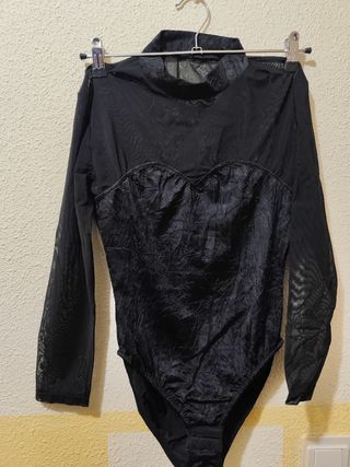 Body negro c/malla