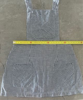 Vestido pichi vichy azul blanco - Talla L