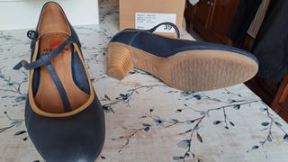 Zapatos Mikaela Piel Azul - 39.5