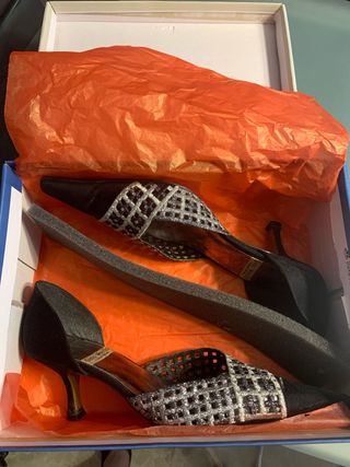 Zapatos Gino Vaello Fiesta Negro Plata