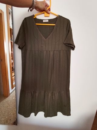 Vestido verde romero verano - Talla L