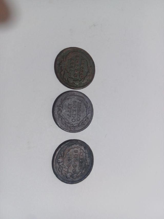 3 Monete mezzo soldo 1777 Milano