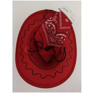 Sombrero vaquero rojo infantil + pañuelo