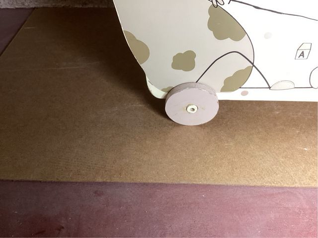 Carrito de madera jirafa infantil