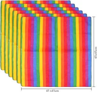 6 Pañuelos arcoíris Bandana Orgullo LGBTQ+