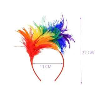 2 Diademas Plumas Desfile Orgullo Fiesta LGBTQ+