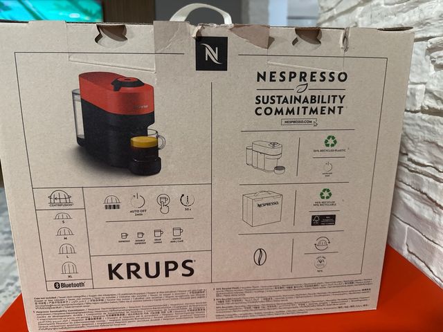 Cafetera Nespresso Vertuo Pop Krups Roja