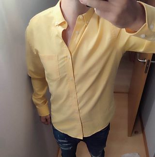 Only & song Camisa amarilla talla L 