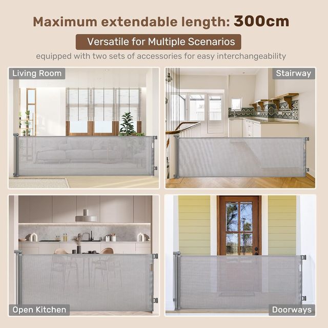 Puerta seguridad bebé 300cm extensible