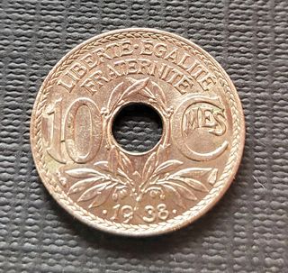 Moneda francesa 1938 - 10 céntimos