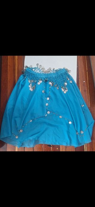 Falda danza del vientre azul