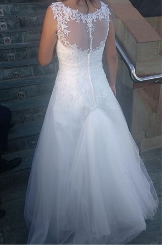 Vestido novia blanco - Talla 40