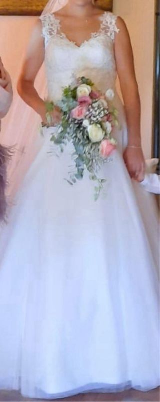 Vestido novia blanco - Talla 40