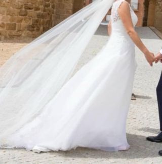 Vestido novia blanco - Talla 40
