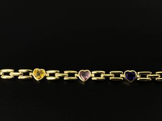 pulsera oro 18k con piedra con circonita