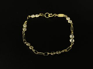 pulsera oro 18k con piedra con circonita