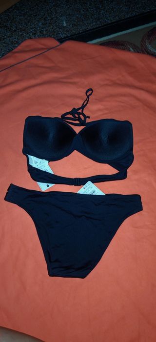 Bikini negro push up talla S