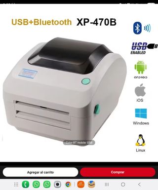 Xprinter XP-470B DT - Impresora etiquetas