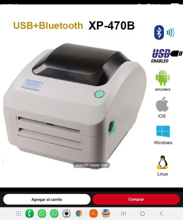 Xprinter XP-470B DT - Impresora etiquetas
