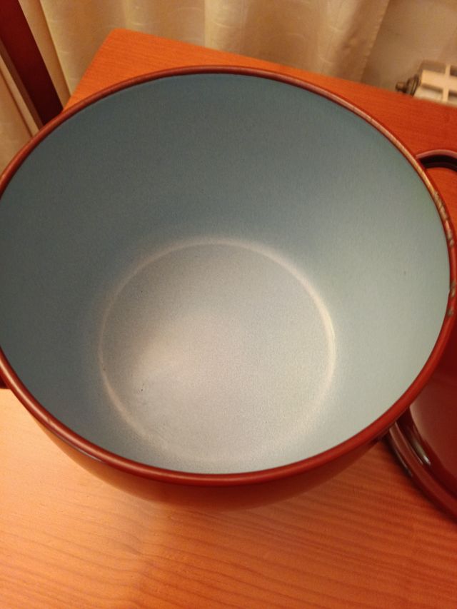 Olla esmaltada roja | Caldero vintage