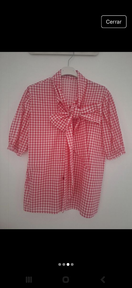 Camisa vichy roja y blanca