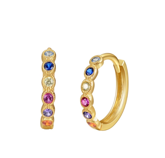 Aretes Plata 925 chapados en oro 18k