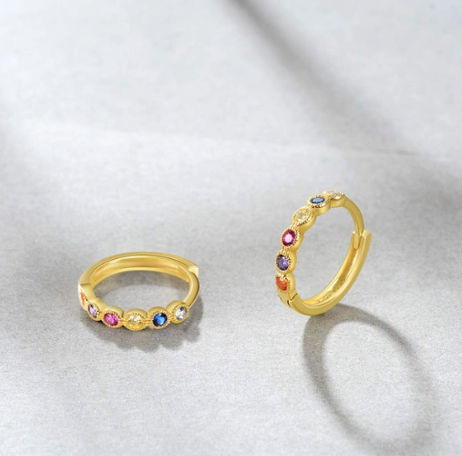 Aretes Plata 925 chapados en oro 18k