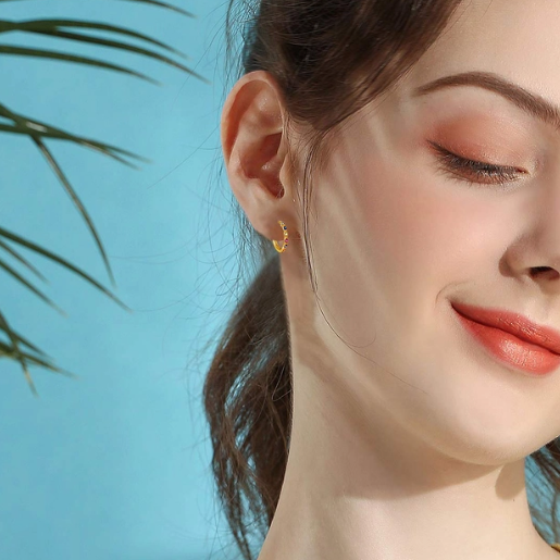 Aretes Plata 925 chapados en oro 18k