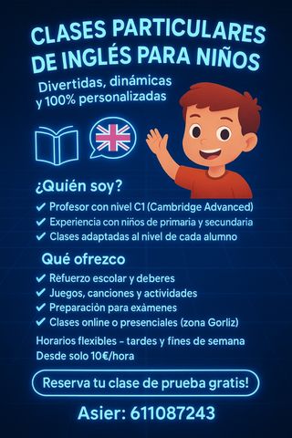 Clases de Inglés Niños para ESO/BACHILLER - C1