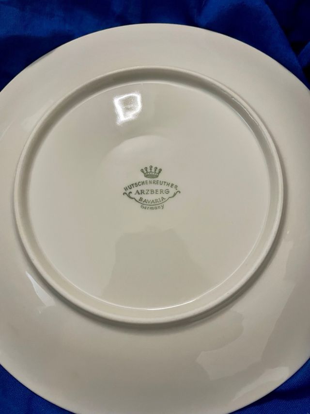 Piatti piani vintage Bavari - oro, 6pz