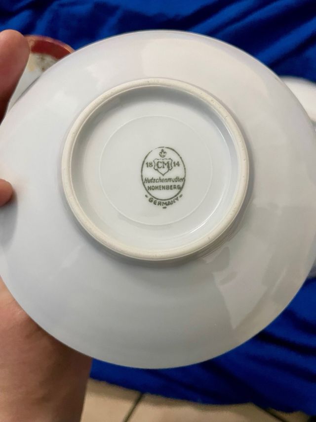 Set Piatti Macedonia Bavaria Oro/Rosso