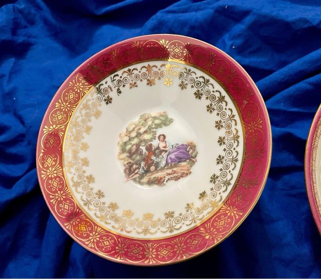 Set Piatti Macedonia Bavaria Oro/Rosso