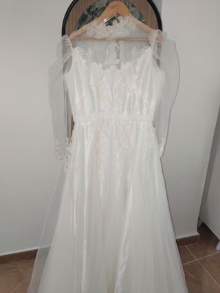 Vestido novia vintage blanco