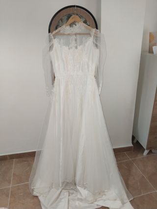 Vestido novia vintage blanco