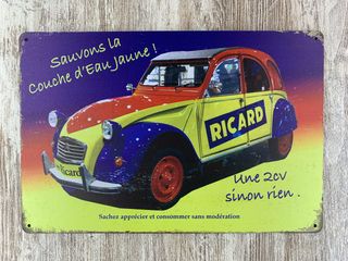 Cartel publicitario Ricard 2CV