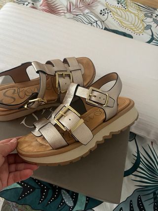 SandaliasStonefly Plata 39 . tallan grandes 40 +-