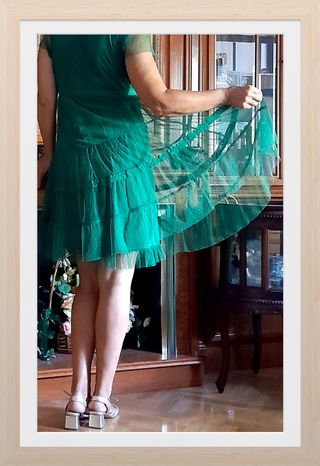 Vestido verde Plumetti