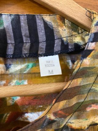 Camicia vintage elegante a righe multicolor