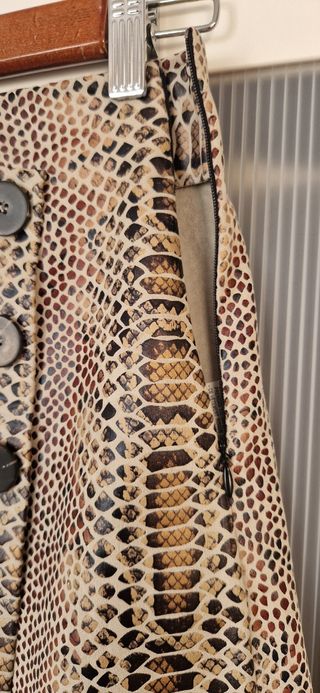 Falda pantalón serpiente beige