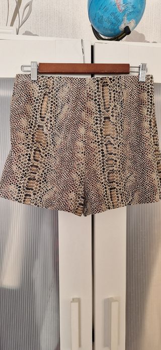 Falda pantalón serpiente beige