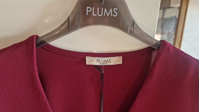 Blusa PLUMS Bordeaux Manica 3/4