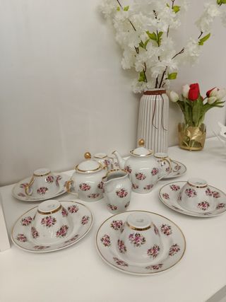 Set da thè/caffè porcellana rosa