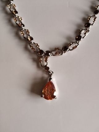 Collar y pendientes LA GAVIOTA marrón