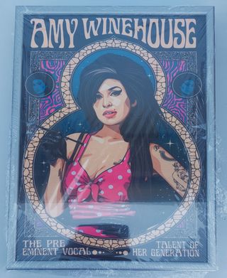 Quadro Stampa Su Tela Con Cornice Amy Winehouse