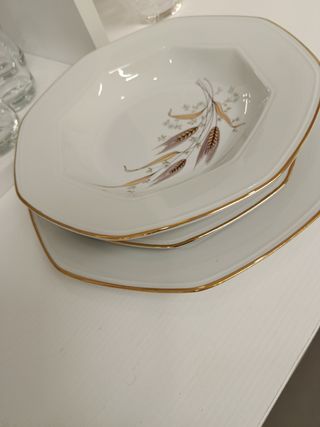 Set piatti Tognana oro bianco