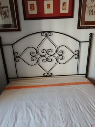 Cabezal cama 1,50m metal negro