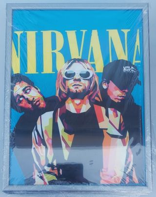 Quadro Stampa Su Tela Con Cornice Nirvana