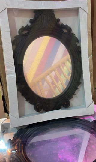 Espejo Ovalado Negro - Decorativo