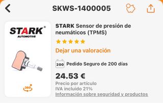 Sensores TPMS BMW - 4 unidades 36106881890 6855539