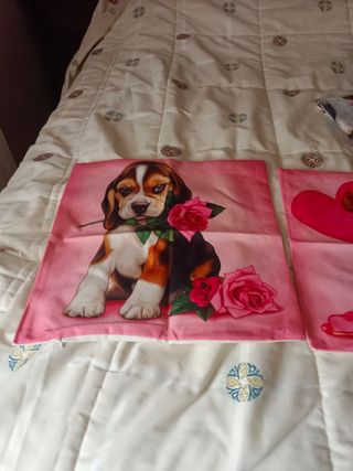 Tres Fundas  cojin decorativo perrito 45x45cm los3